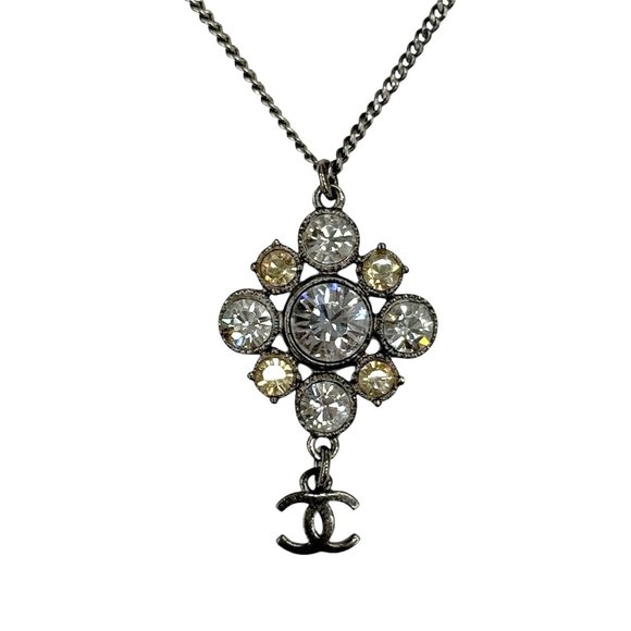CHANEL Silver Logo Necklace - Picture 1 of 6